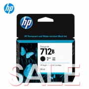 [SALE] HP 712B 정품 플로터잉크 3ED29A 검정 대용량 BK (80ml)