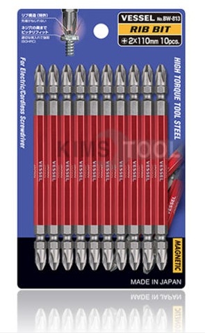 베셀 리브비트 110mm BW-813 세트 전동 토션 자석 비트날 10개입