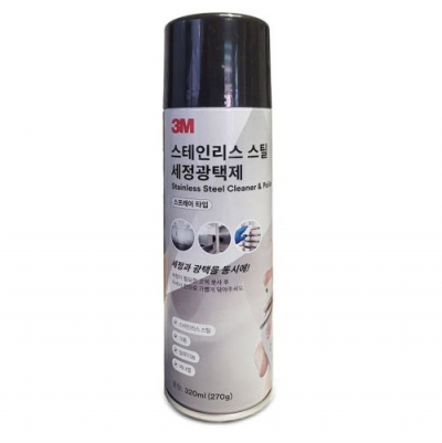 [무료배송] 3M 스테인리스 스틸 세정광택제 320ml 클리너 광택코팅제 스프레이형 (ev)