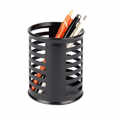 스틸 원형 연필꽂이4 (디자인 블랙) 80*100 (검정)