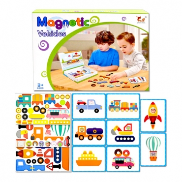 탈것 자동차 자석 퍼즐 놀이