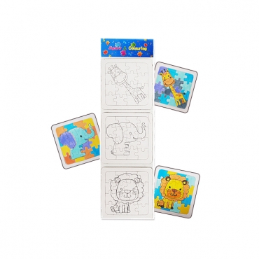 색칠놀이 퍼즐 (3개입) (디자인랜덤)