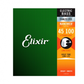 엘릭서 4현 베이스줄 베이스현 스테인레스 45-100(라이트) 나노웹