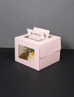 사각 창문 케이크 박스 미니_핑크(110mm(h),받침별매) (200개)