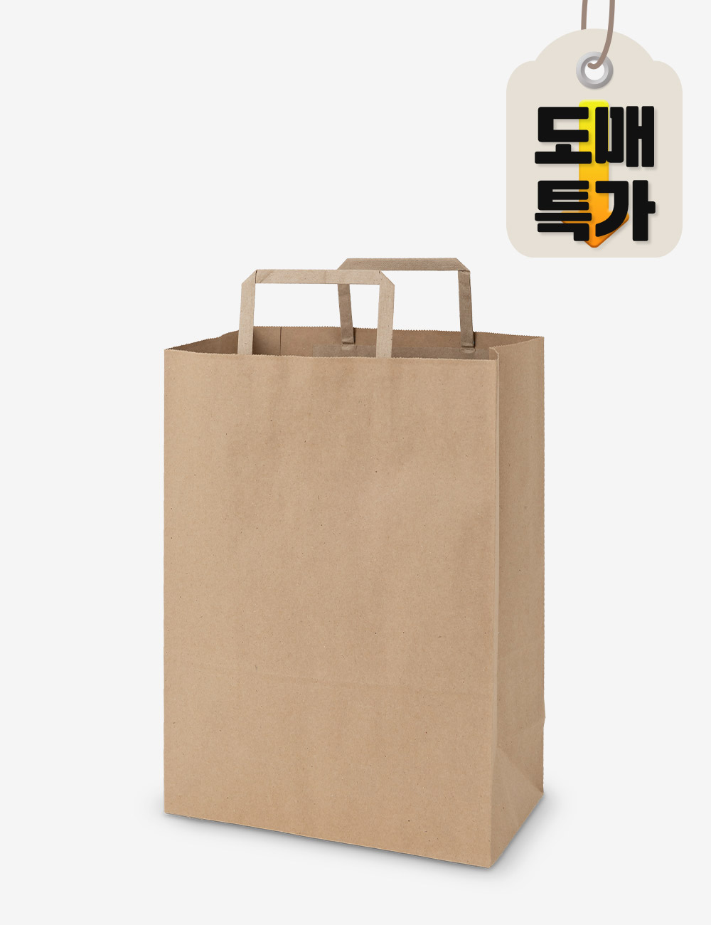 [도매/최저가] 크라프트 플랫쇼핑백106 (100장) 250x125x360