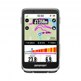 iGPSPORT BiNavi 바이내비 (실버) 자전거 터치스크린 속도계 내비게이션 GPS 속도계 - 실버 컬러