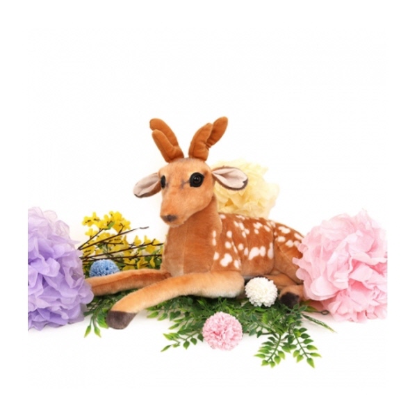 토이웍스 리얼 숲속의 꽃사슴 인테리어 소품인형 31cm