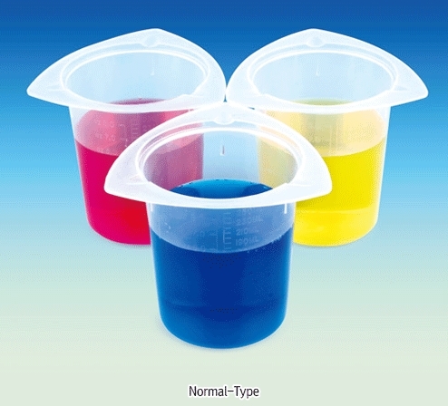 PP Tricorn Beakers with 3-Dripless Spout, 트리콘 비이커