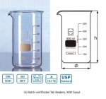 [Duran] Hi-grade Batch-certificated Tall Beaker, DIN/ISO, 고품질 유리 톨비이커