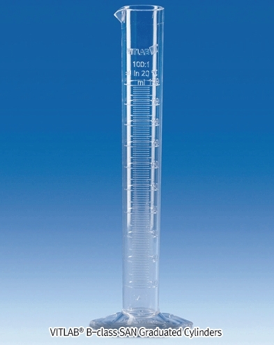 [VITLAB] SAN Graduated Cylinder, B-class, 투명 메스실린더, B급