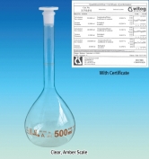 [Witeg] Premium A-class Batch Certificated Volumetric Flask, A급 보증서부 용량 플라스크