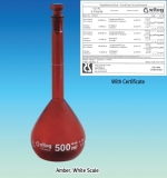 [Witeg] Premium A-class Batch Certificated Volumetric Flask, A급 보증서부 용량 플라스크