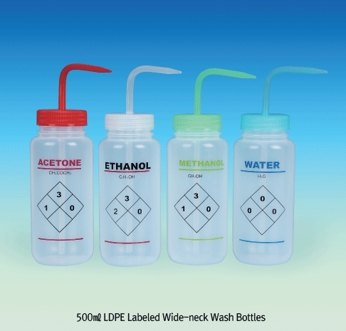 [SL] 500㎖ LDPE Wide-neck Wash Bottle, 광구 세척병
