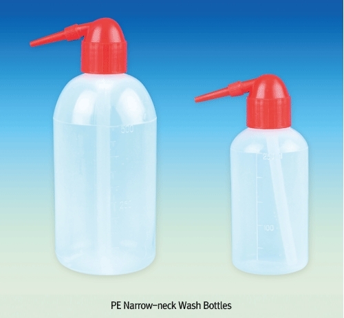 [SL] PE Narrow-neck Wash Bottle with Thick Stream, 세구세척병