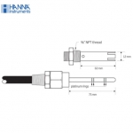 [Hanna] 7639, 전도도 센서(인라인용), In-line Conductivity Probes