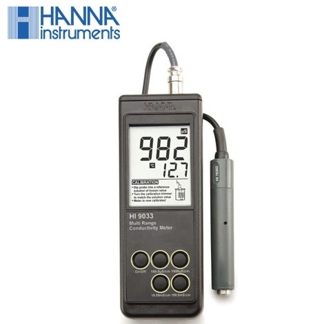 [Hanna] 9033, 휴대용 EC 측정기, Multi-range EC Meter