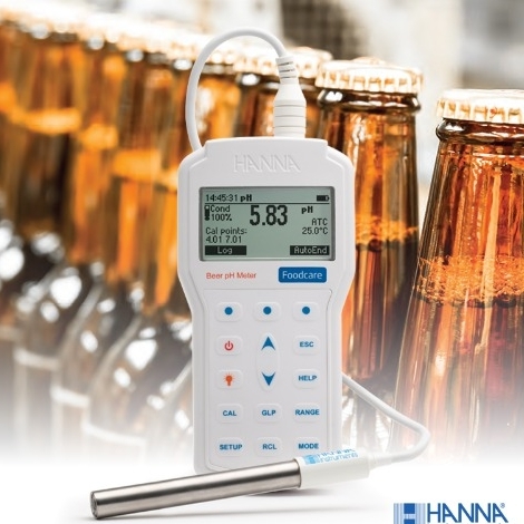 [Hanna] 98167, 휴대용 pH 측정기(맥주), PC연결가능