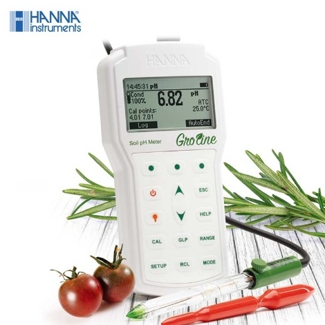 [Hanna] 98168, 휴대용 pH 측정기(토양), PC연결가능