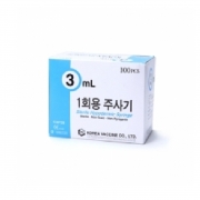 [한국백신] 일회용 주사기, 3mL/100개입, 23G, 1inch KOVAX Disposable Syringe