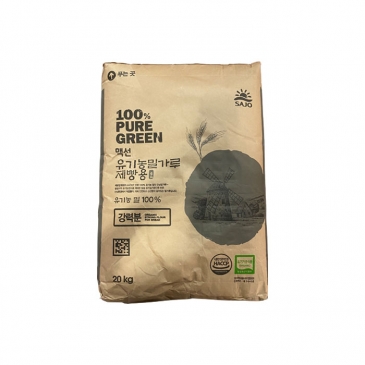 [포장파손상품]맥선 유기농밀가루 강력제빵용 20kg