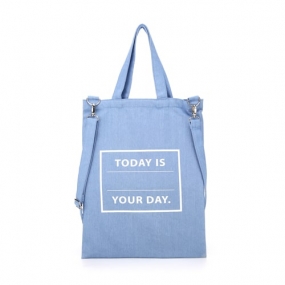 투데이이즈 데님 에코백 (스카이블루) Denim bag