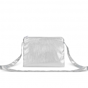 반짝이는 나일론 은색 파우치  (size: 24*19cm)