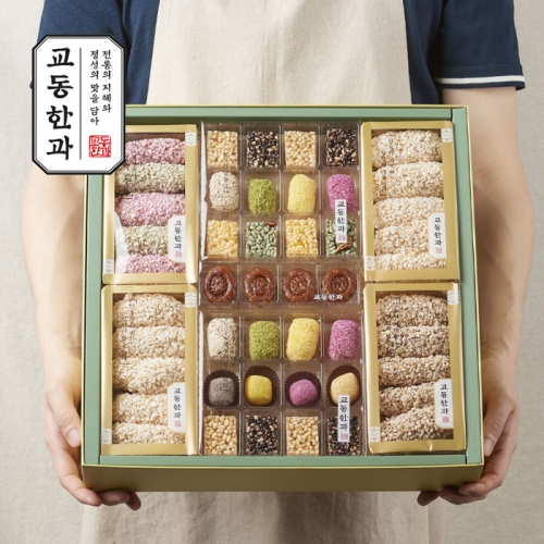 [작심밀도]교동한과 전통식품명인 덩더쿵 / 2단 / 쇼핑백