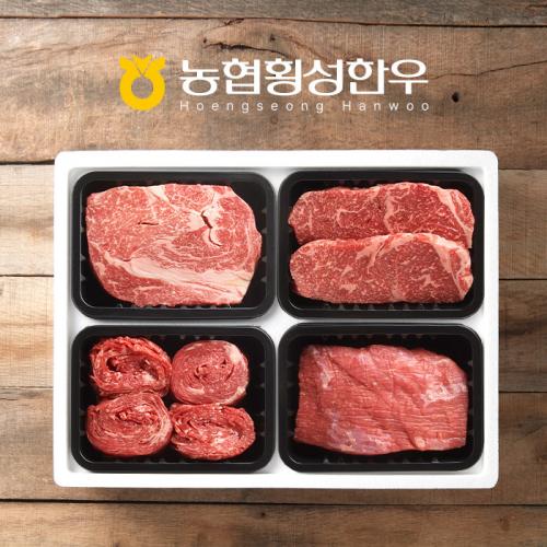 [냉장/1+][농협횡성한우]한정판 실속구이정육2호 (등심/채끝/불고기/장조림) / 1.2kg