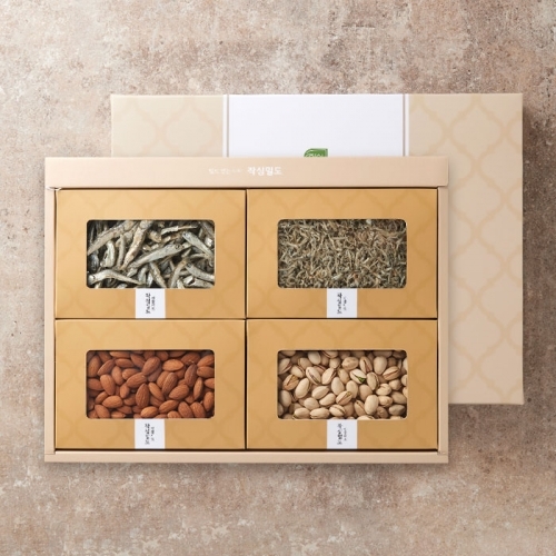 [작심밀도]명품 견과.멸치세트 대멸150g+소멸150g+아몬드250g+피스타치오230g