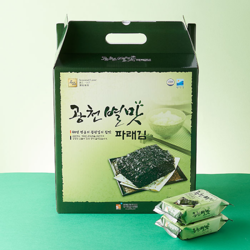 [작심밀도]산지직송 별맛 광천파래김(식탁용김 12봉) x 2박스 / 총24봉