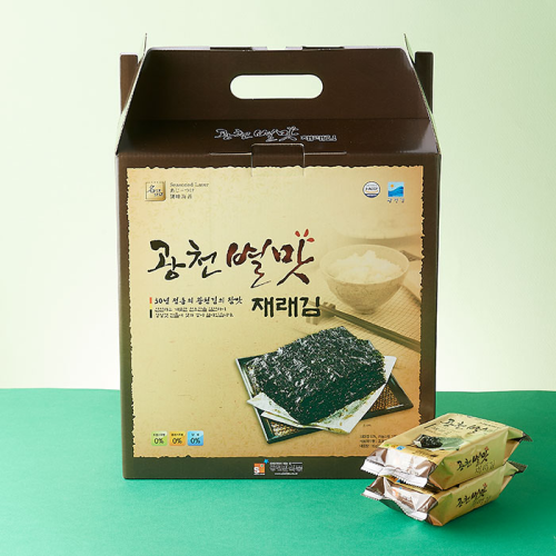 [작심밀도]산지직송 별맛 광천재래김(식탁용김 12봉) x 2박스 / 총24봉