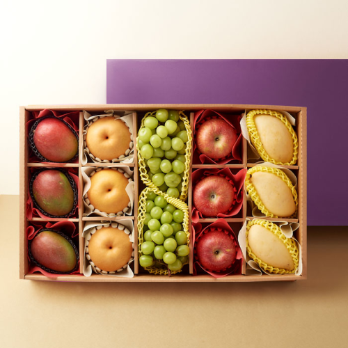 [작심밀도]자연맑음 명품 혼합과일세트 1호 (샤인2과.사과3과.배3과.애플망고3과.골드망고3과)