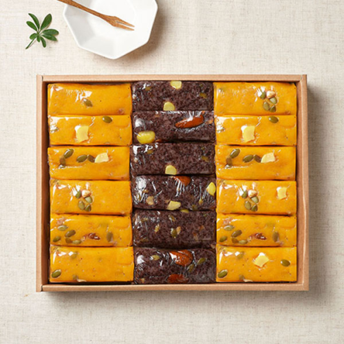 [작심밀도]대통령표창 대월떡집 떡선물세트 1호/ 총18개, 1.44kg/ 호박영양찰떡,흑미영양찰떡