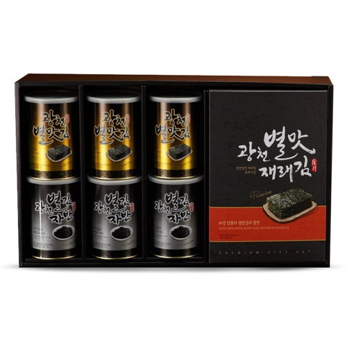 [작심밀도]별맛 VIP 광천캔김 혼합세트 2호 / 캔김3개.캔자반3개.전장김5봉