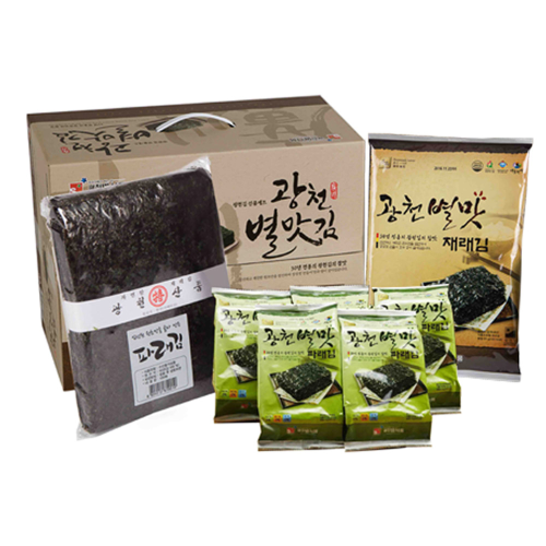 [작심밀도]별맛 광천김 혼합세트 대3호 / 식탁김12봉.전장김8봉.생김(특)2봉
