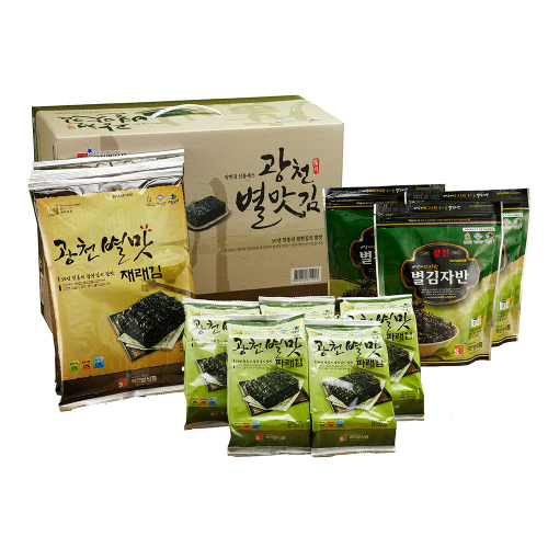 [작심밀도]별맛 광천김 혼합세트 대2호 / 식탁김12봉.전장김8봉.김자반3봉