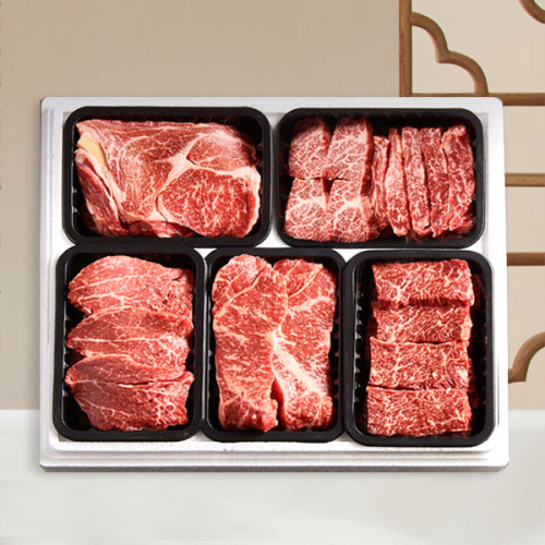 [정담가득]농협영주한우 1++ 냉장 VVIP 로스구이세트6호 2.5kg (꽃등심.채끝.안심.갈비살.치마살)