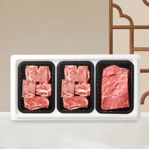 [정담가득]농협횡성한우 1+ 명품 갈비혼합세트4호 1.7kg (찜갈비x2.국거리)