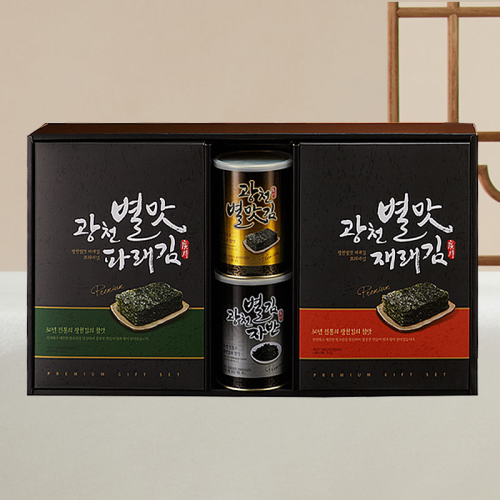 [정담가득]VVIP 광천캔김 혼합세트1호 (캔김.캔자반.재래전장5봉.파래전장5봉)