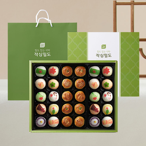 [정담가득]명품 화과자.만쥬세트2호 1.3kg내외 (화과자20입/만쥬10입/쇼핑백)