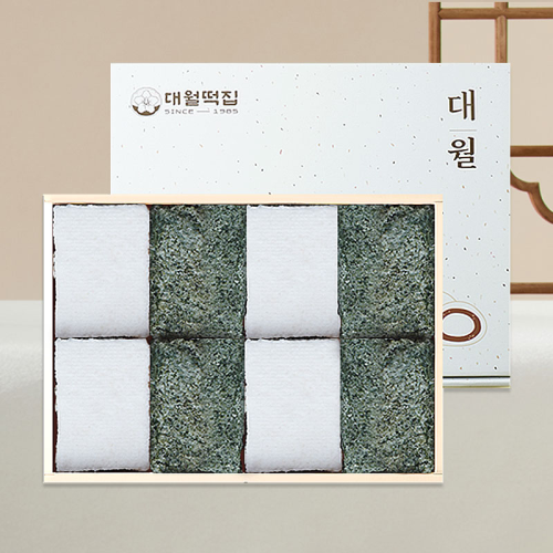 [정담가득]명품 대통령표창 설기떡세트1호 800g (8개/쑥설기.백설기)