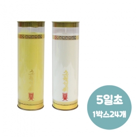 식물성 팜유양초(5일초-24개)(색상2가지)식물성초 팜초 DK