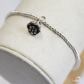 92.5 실버 연밥메달 팔찌 2mm