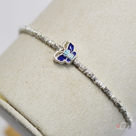 92.5% 실버 나비 걸이식 팔찌 19.5cm