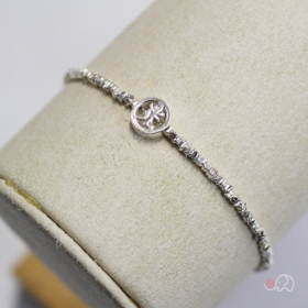 92.5% 실버 옴자 걸이식 팔찌 19.5cm