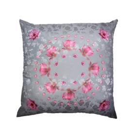 양단 정사각 연꽃방석 - 회색 (70 x 70)