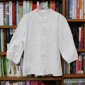 (한정상품) 여성용 면법복 7부티셔츠 - 백색