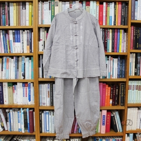 (한정상품) 여성용 면법복세트 - 회색(오픈형)