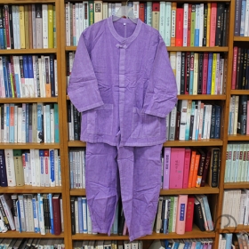 (한정상품) 7부 남성용 면법복세트 - 보라색(오픈형)