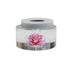 크리스탈 팜유양초 거치대(연꽃)자석받침-(3일초. 5일초, 7일초 전용)